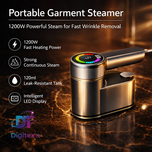 1200W Portable Handheld Garment Steamer – 120ml Fast Heat Multi-Fabric Steam Iron (220V)