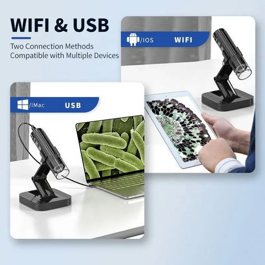 Digital USB Microscope 1000X 1080P HD Inspection Camera with LED Lighting