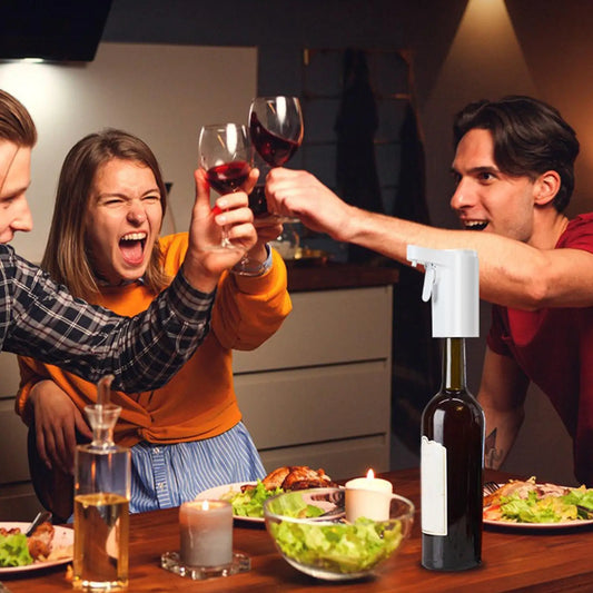 4 režimų skaitmeninis vyno ir alkoholinių gėrimų aeratorius su jutikliniu ekranu ir išmaniuoju jutiklių valdymu