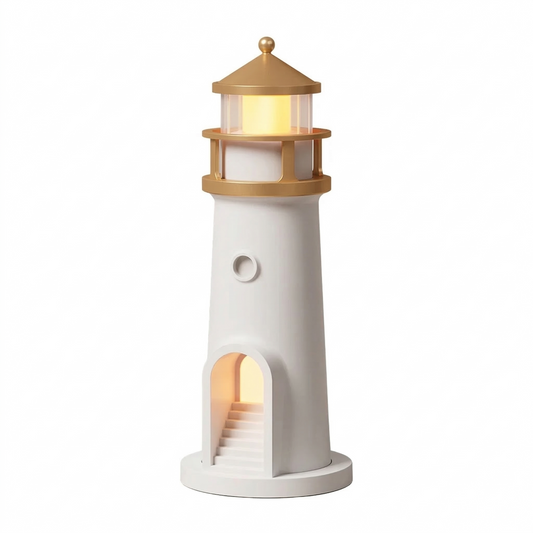 Moon Lighthouse Projection Night Light with Motion Sensor & Bluetooth Speaker