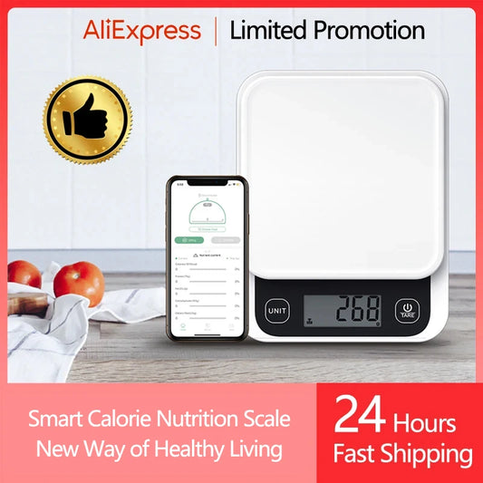 Digitex NutriScale Pro – Smart Digital Kitchen Scale with Nutrition Calculator App (5kg / 0.1g Precision)