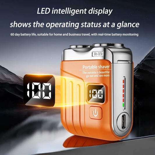 „Xiaomi“ elektrinis išmanusis skustuvas, mini dvigubo ašmenų, skaitmeninis ekranas, įkraunamas skustuvas, buitinis automobilio skustuvas, galingas vyriškas dovanų skustuvas