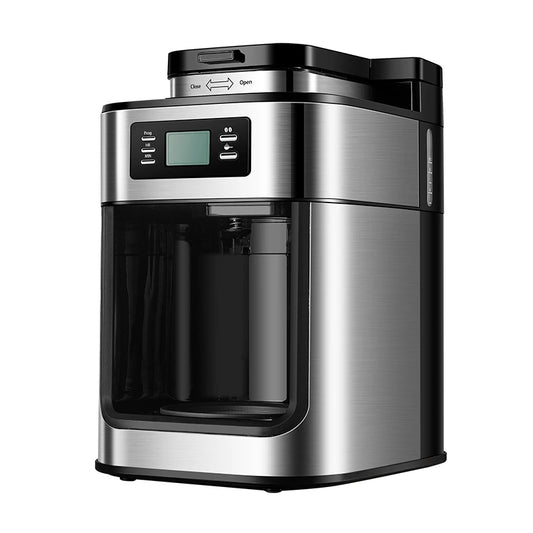 Petrus PE3200 lašelinis kavos virimo aparatas – 10 puodelių nerūdijančio plieno su įmontuotu malūnėliu