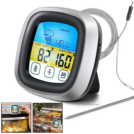 Digital Meat Kitchen Thermometer Stainless Meat Temperature Thermometre Probe Oven Cooking BBQ Temperature Meter