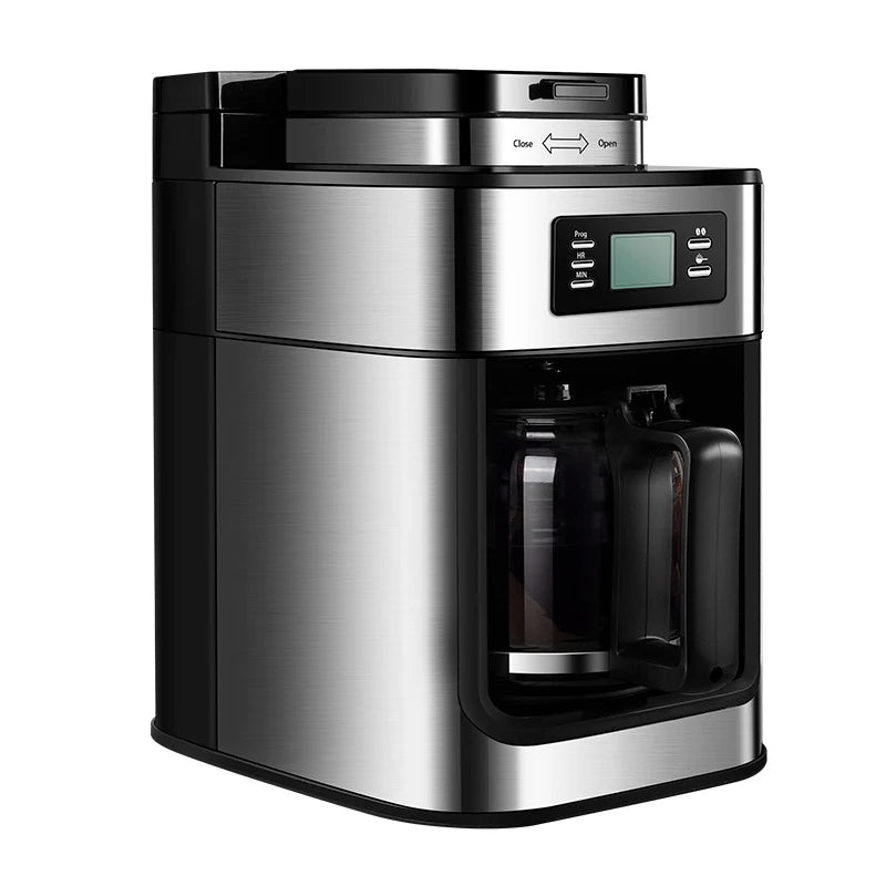 Petrus PE3200 Drip Coffee Maker – 10-Cup Stainless Steel with Built-In Grinder