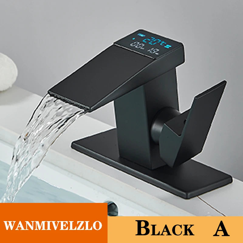 Smart LED Temperature Display Basin Faucet