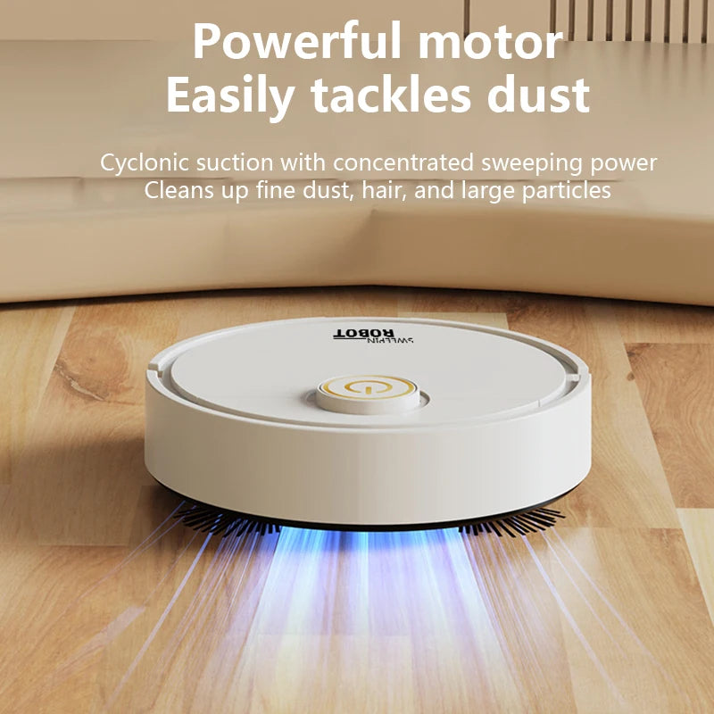 Mini Robot Vacuum Cleaner 3-in-1 – Automatic Sweeping, Suction & Mopping Cleaner for Floors & Pet Hair