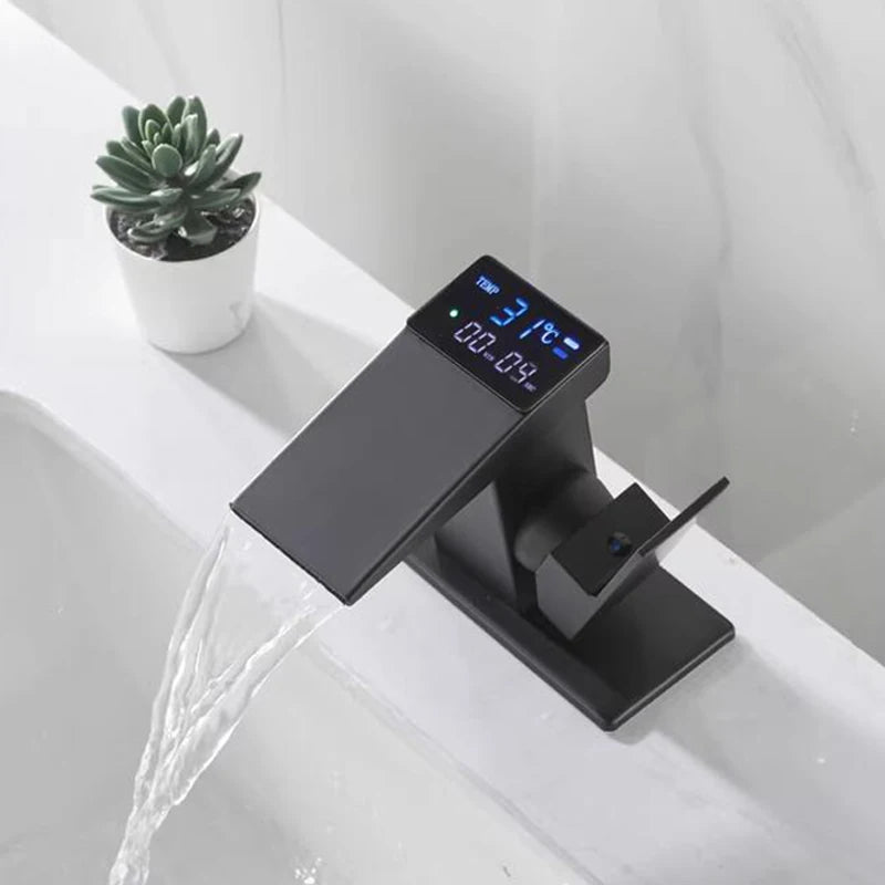 Smart LED Temperature Display Basin Faucet