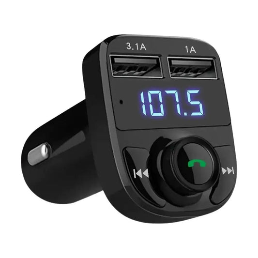 Digitex Wireless Bluetooth 5.0 FM Transmitter for Car – MP3 Player, Hands-Free Calls & Dual USB 3.1A Charger