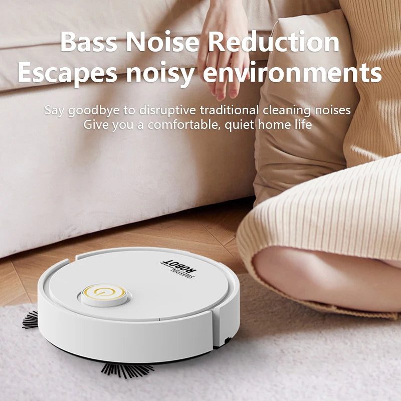 Mini Robot Vacuum Cleaner 3-in-1 – Automatic Sweeping, Suction & Mopping Cleaner for Floors & Pet Hair