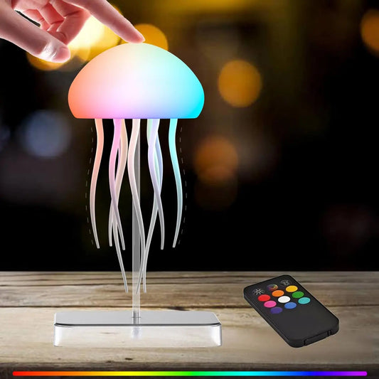 Bionic Jellyfish RGB LED Lamp – USB Rechargeable Ambient Night Light
