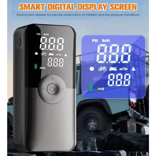 Digitex PowerAir 150 – 12V Portable Tire Inflator, 150 PSI High-Power Cordless Air Compressor for Car, Motorcycle & Bicycle