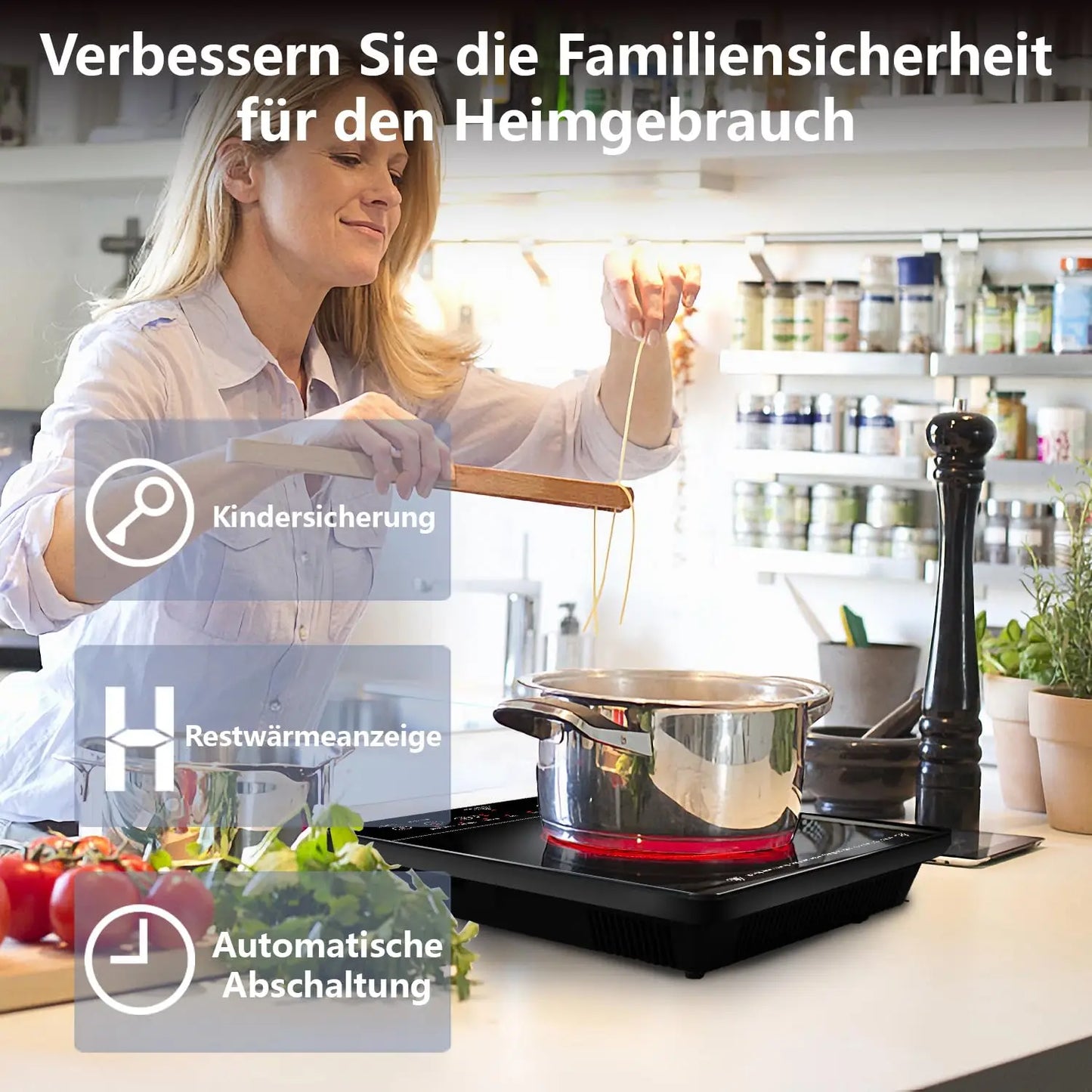 Portable 1-Plate Ceramic Hob 2000W