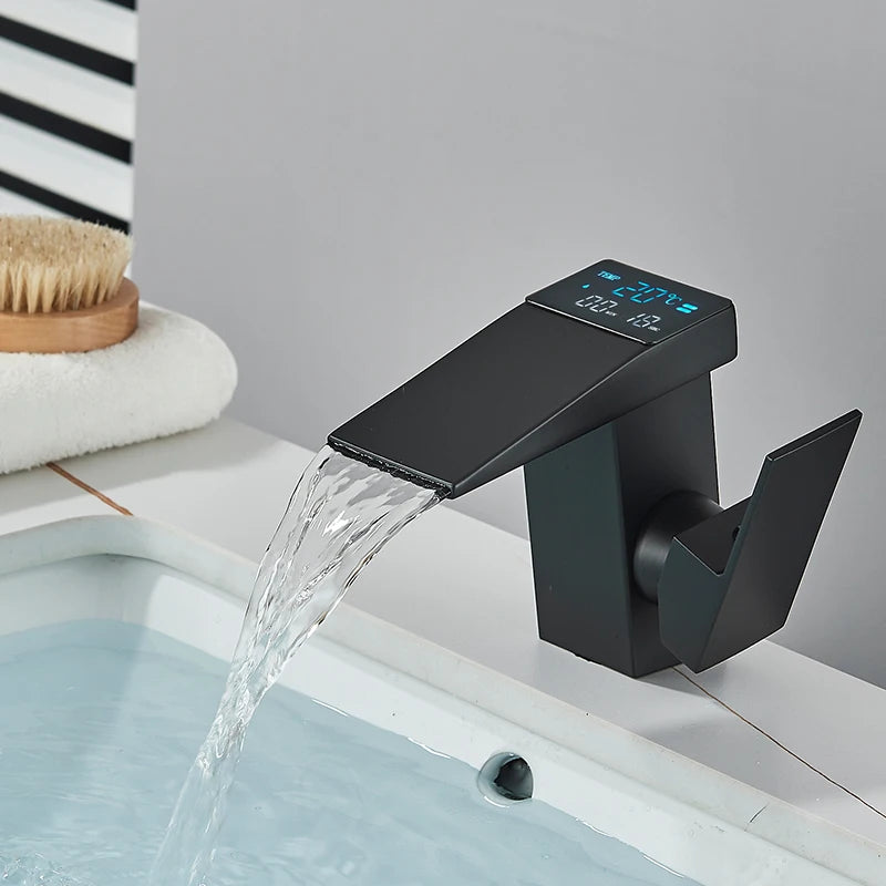 Smart LED Temperature Display Basin Faucet