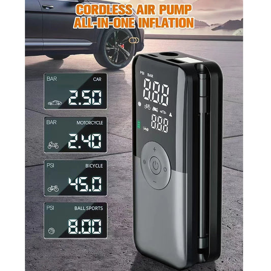 Digitex PowerAir 150 – 12V Portable Tire Inflator, 150 PSI High-Power Cordless Air Compressor for Car, Motorcycle & Bicycle