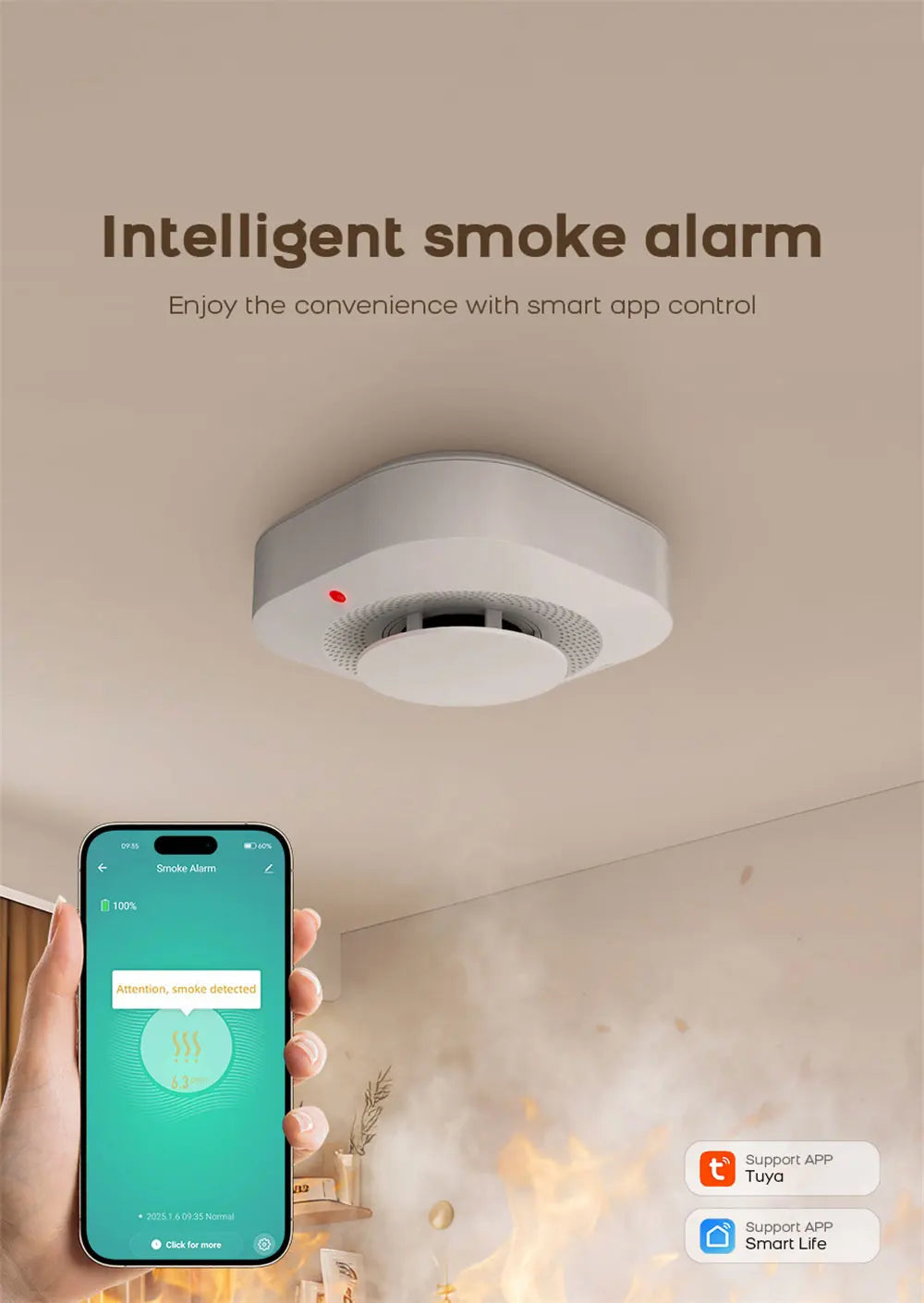 Smart WiFi Smoke Sensor