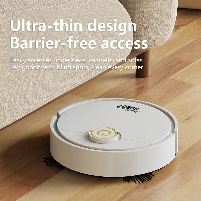 Mini Robot Vacuum Cleaner 3-in-1 – Automatic Sweeping, Suction & Mopping Cleaner for Floors & Pet Hair