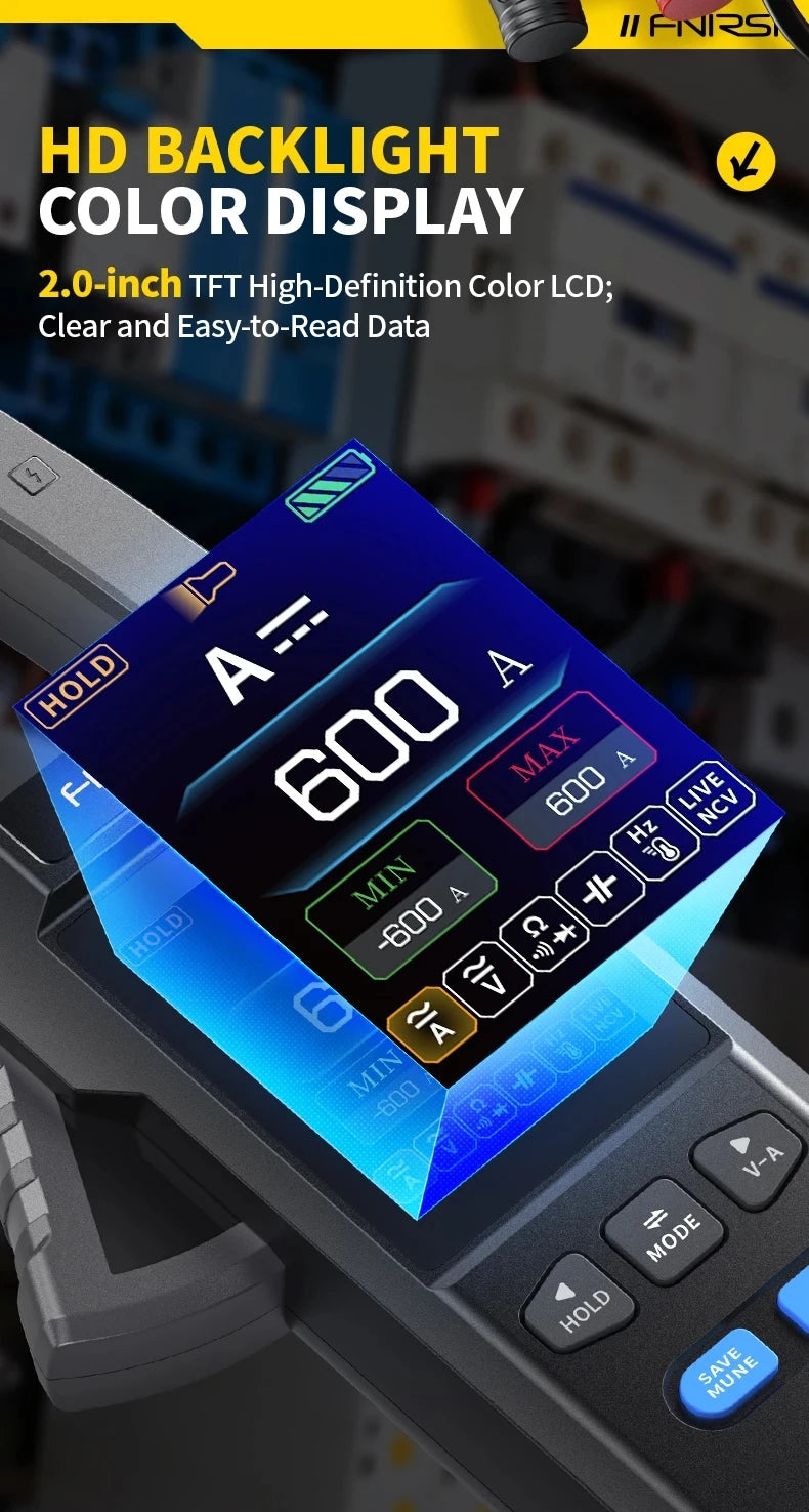 Smart Digital Clamp Multimeter DMC-100 – 10000 Counts True Measurement Tool